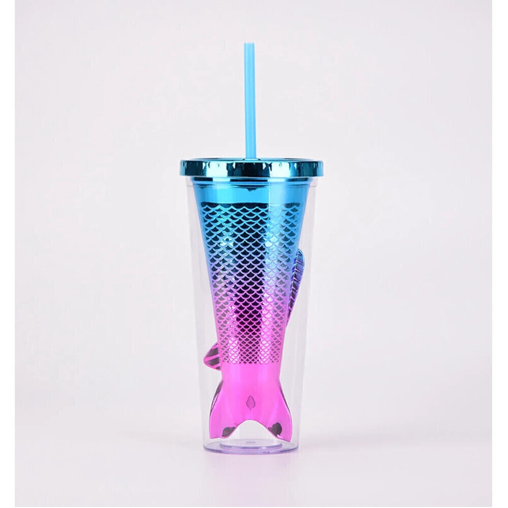 Gradient Mermaid Tumbler Blue to Pink